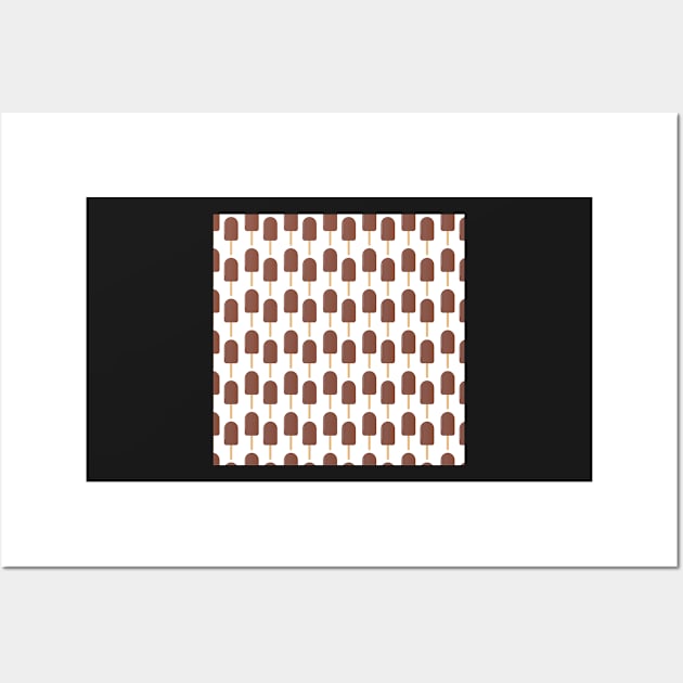 Chocolate popsicles pattern Wall Art by sigdesign